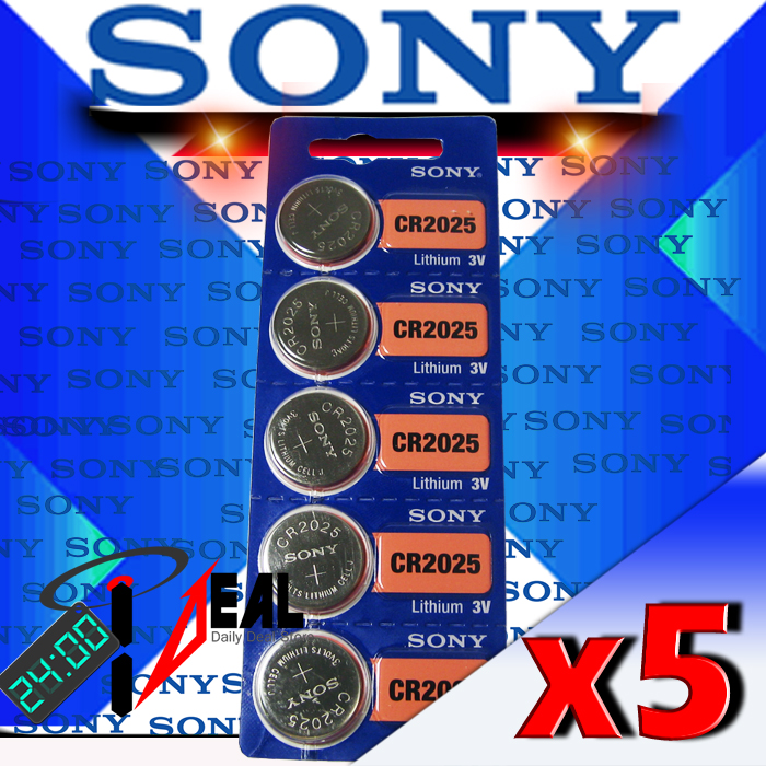 exchange resale SONY CR2025 CR 2025 3v Lithium Battery Exp2019 5PC NEW! pic